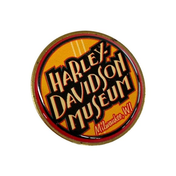 Harley-Davidson Museum Lapel Pin 1.25" Diameter Milwaukee WI - Picture 2 of 5